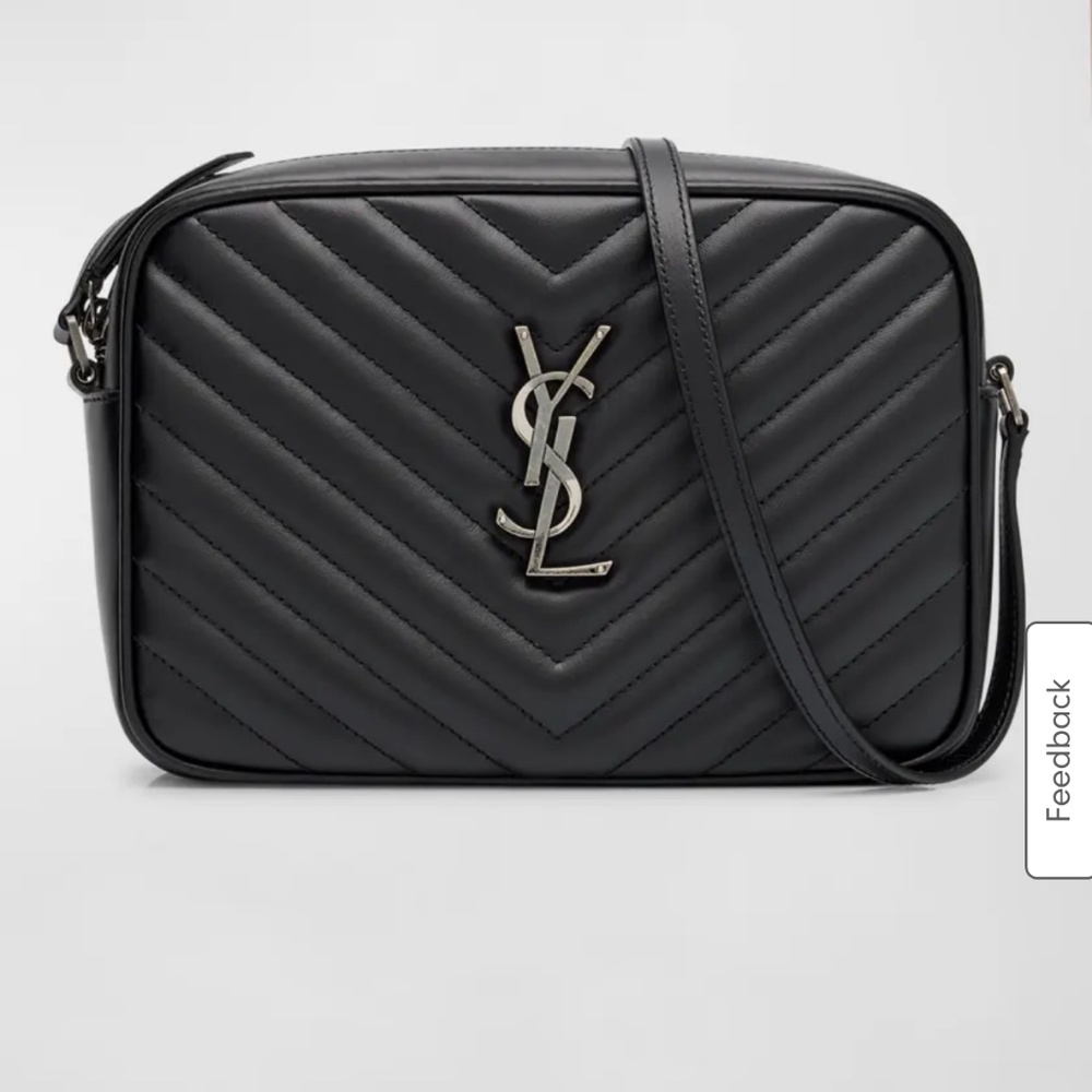 Calfskin Matelasse Monogram Lou Camera Bag Black